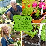 Innoveem Plant Labels Outdoor 80 Waterproof White Plastic Markers Dual Writing view 5