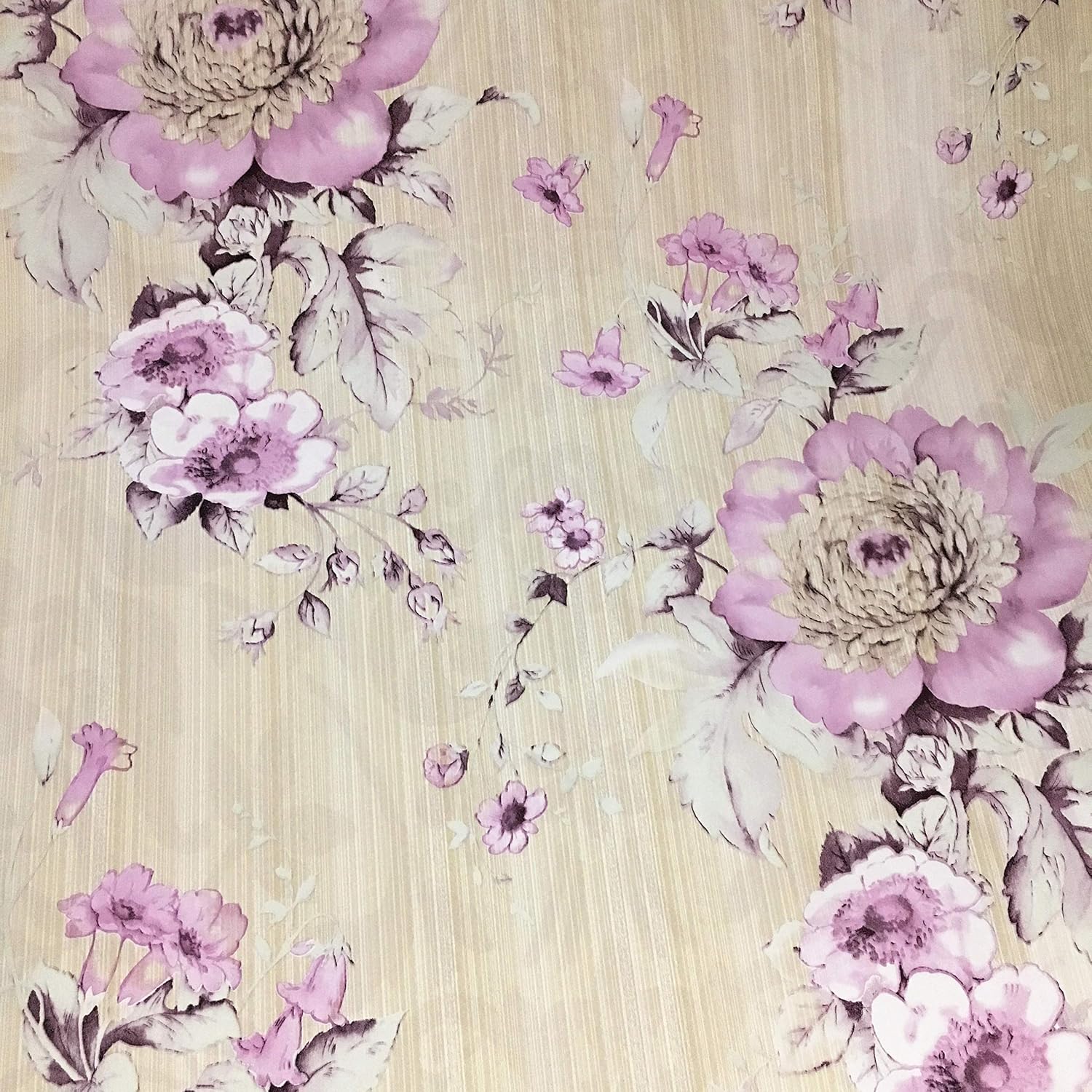Self Adhesive Vintage Purple Floral Paper Peel and Stick Wallpaper Drawer Dresser Shelf Liner Sticker 17.7inch by 9.8ft - Image 4