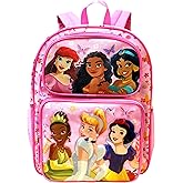 Fast Forward Kid’s Disney Licensed 16” Large School Backpacks with Multiple Pockets (Princess)