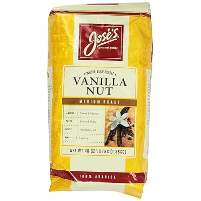 Jose's Whole Bean Coffee Vanilla Nut 3 Lbs