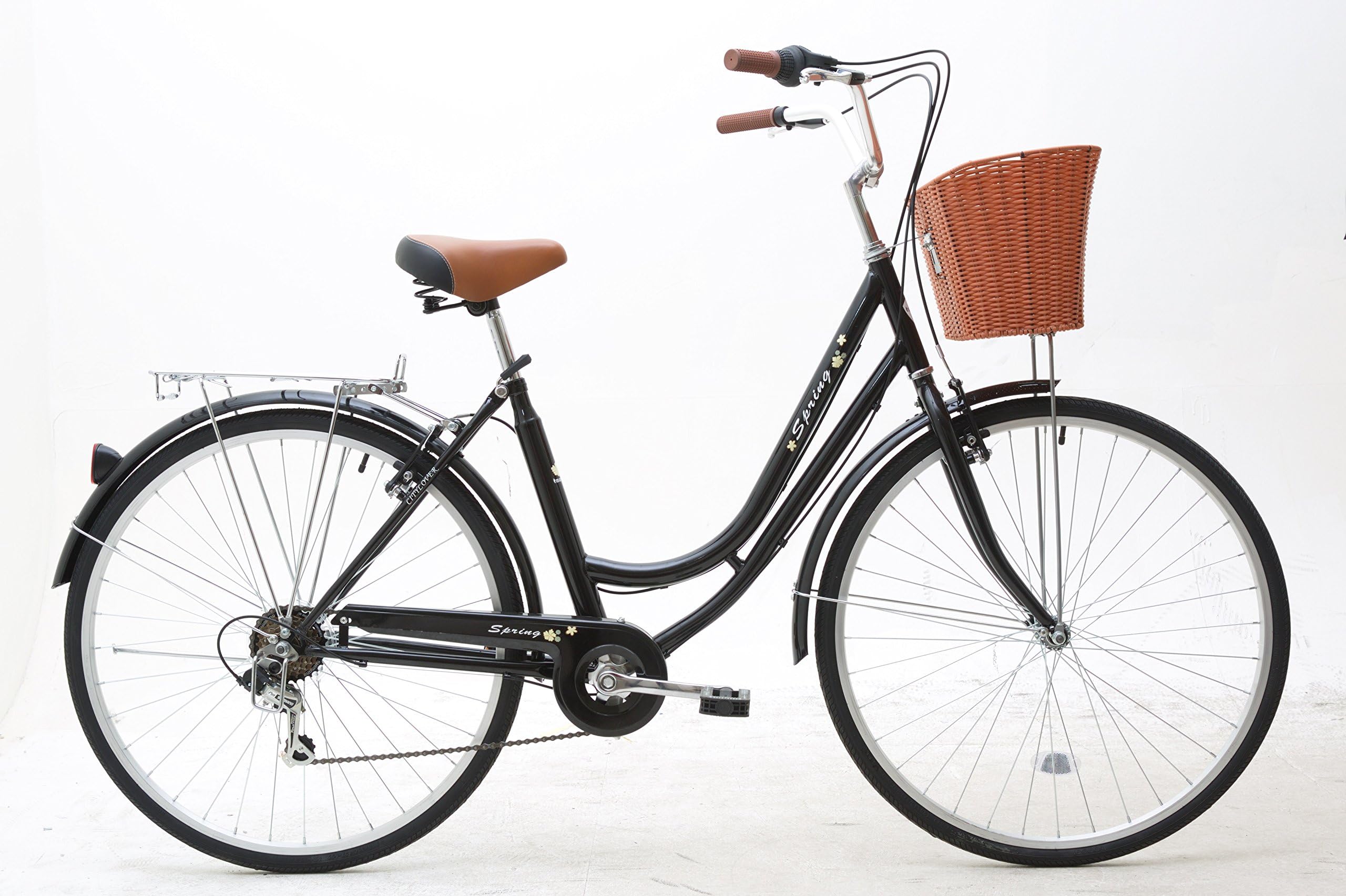 Sunrise Cycles Women's Spring 6 Speeds Ladies and Girls Dutch Style City Bike Lightweight 700C with Warranty