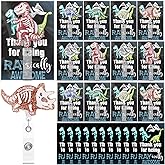 Eaasty 12 Sets Radiology Tech Xray Gift Tech Badge Reel with Swivel Clip Identity ID Badge Protector ID Cardholder Employee Appreciation Gift for Coworker Staff Friend Medical Nurse