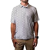 Blue 84 NHL Mens NHL Officially Licensed Short Sleeve Performance Polo All Over Print White
