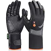 Luckcolor Heated Gloves for Men Women, Rechargeable Waterproof Heated Work Gloves with Arthritis Raynaud's Relief for Ski Golf Hiking Driving