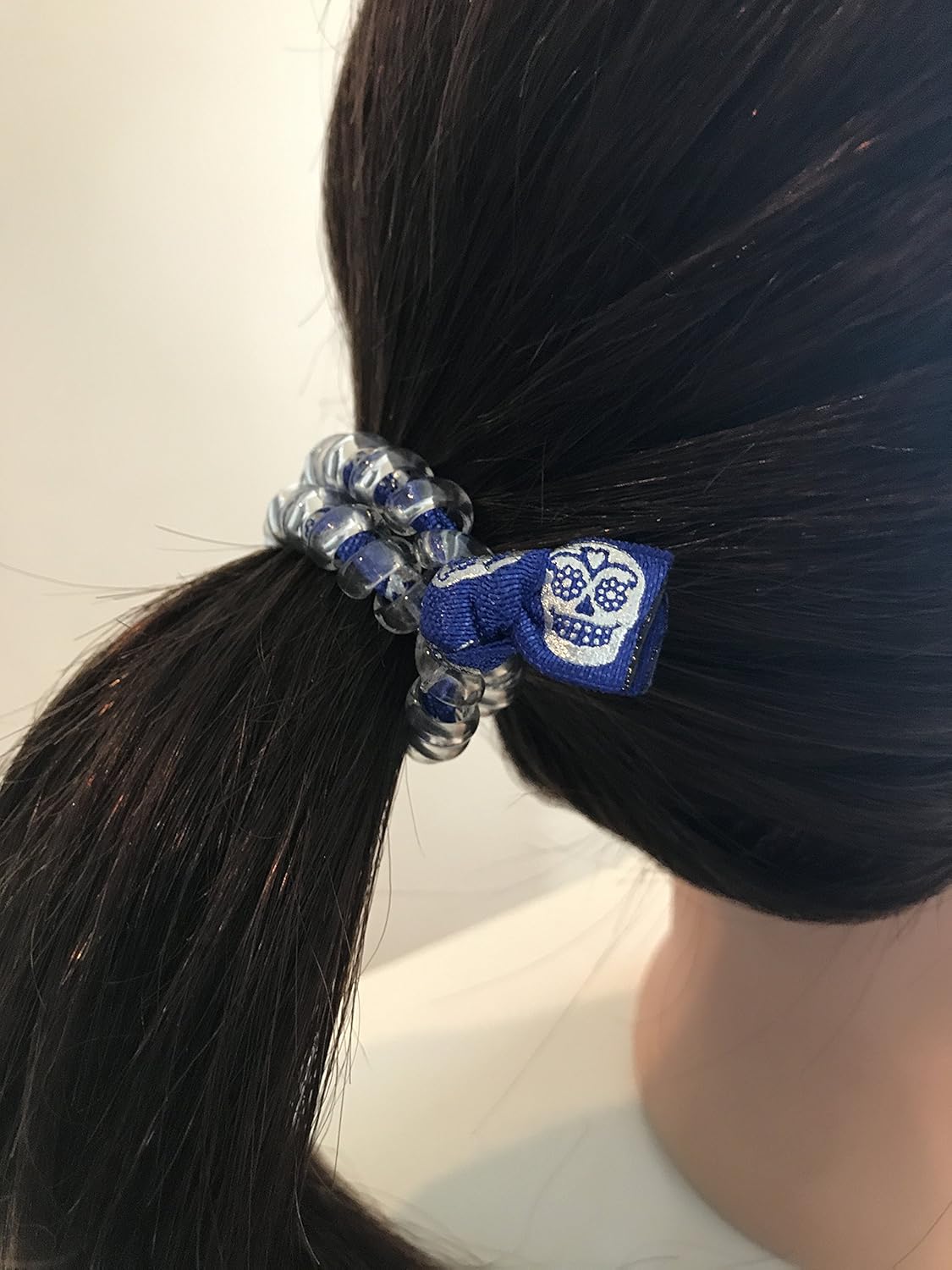 Amazon Com Hair Tie Skull Navy Sugar Skull Halloween Secure