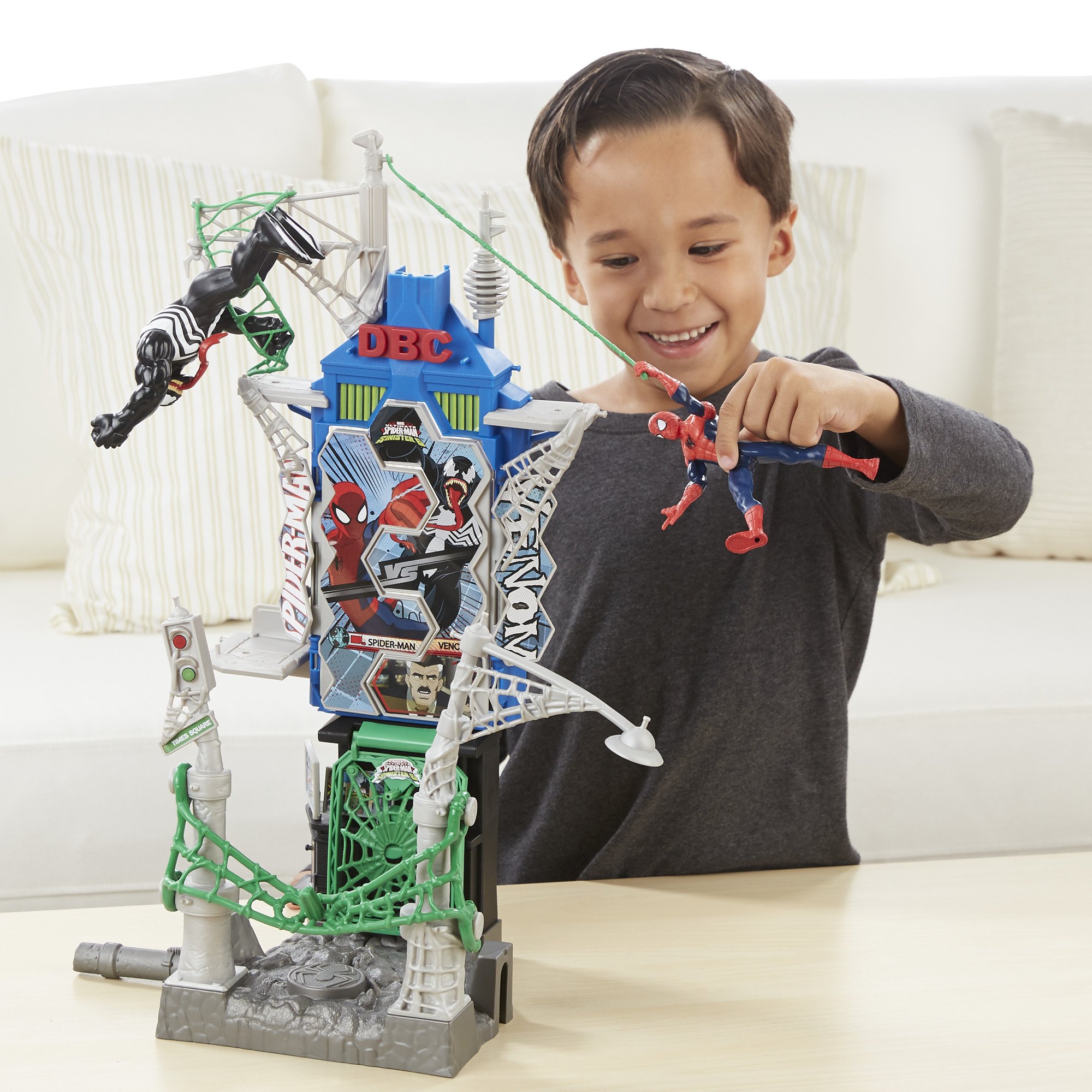 spider man web city playset