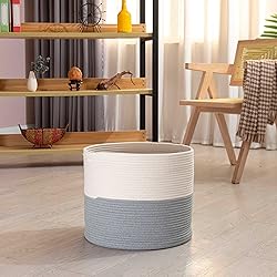 OrganiHaus Cotton Rope Basket for Nursery 16x14