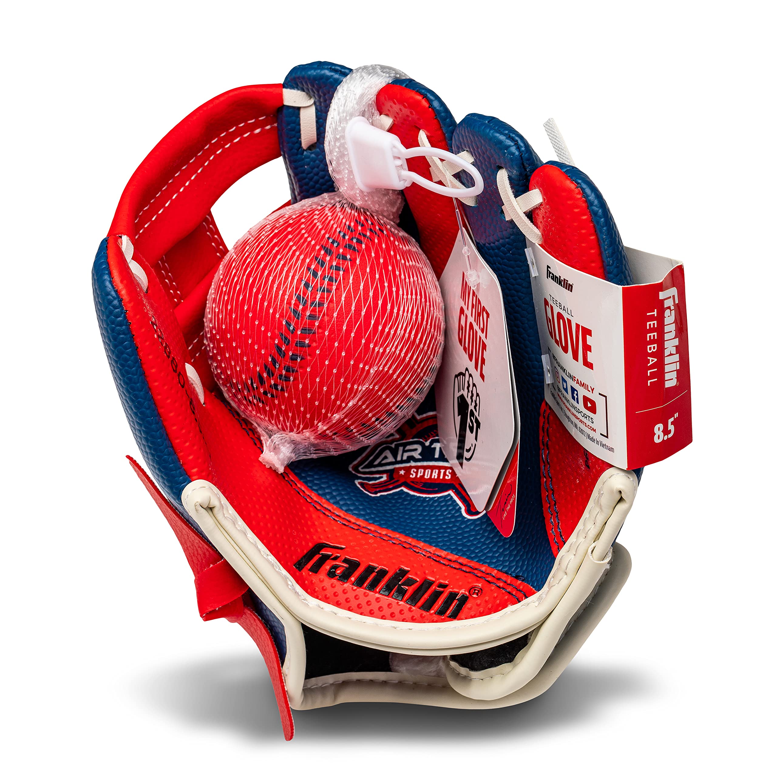 Franklin Sports Air Tech Baseball Glove with Ball - Tee Ball - Soft Air Tech Foam