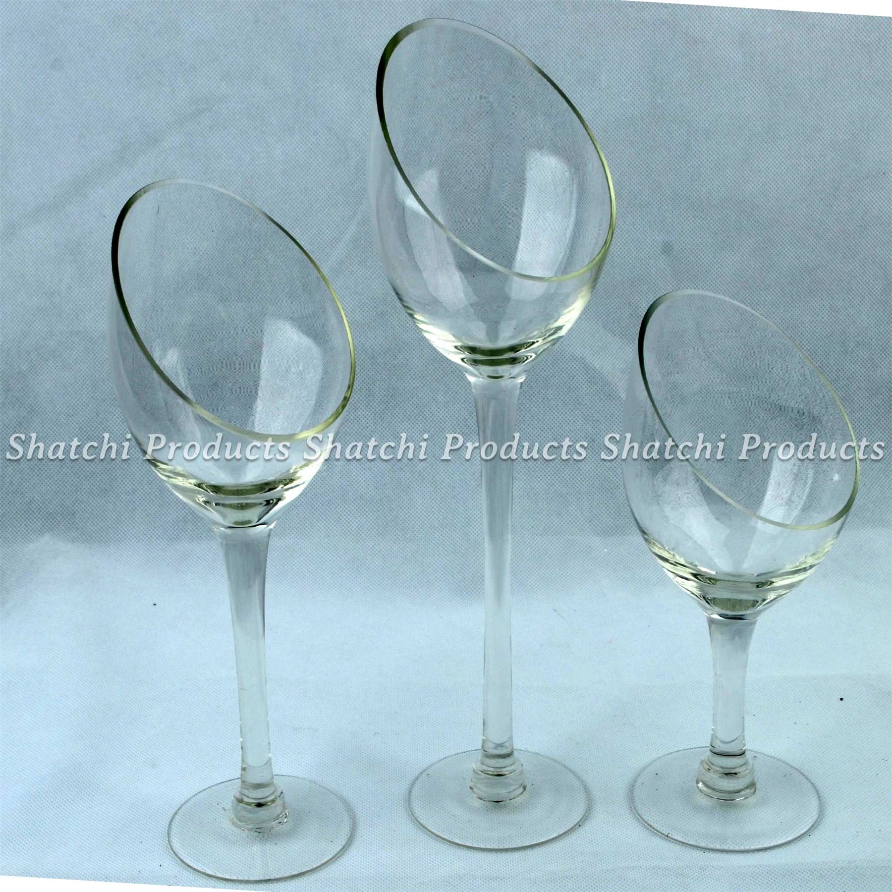 Glass Candle Vase Holder Centerpieces Christmas Wedding Home Decoration Set Of 3