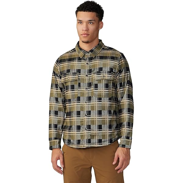 Košile s dlouhým rukávem Mountain Hardwear Outpost s podšívkou - unisex, zapínání na knoflíky, náprsní kapsy