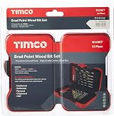 TIMCO Brad Point Wood Bit Set 15pc Weatherproof Case Hardwood Softwood view 2