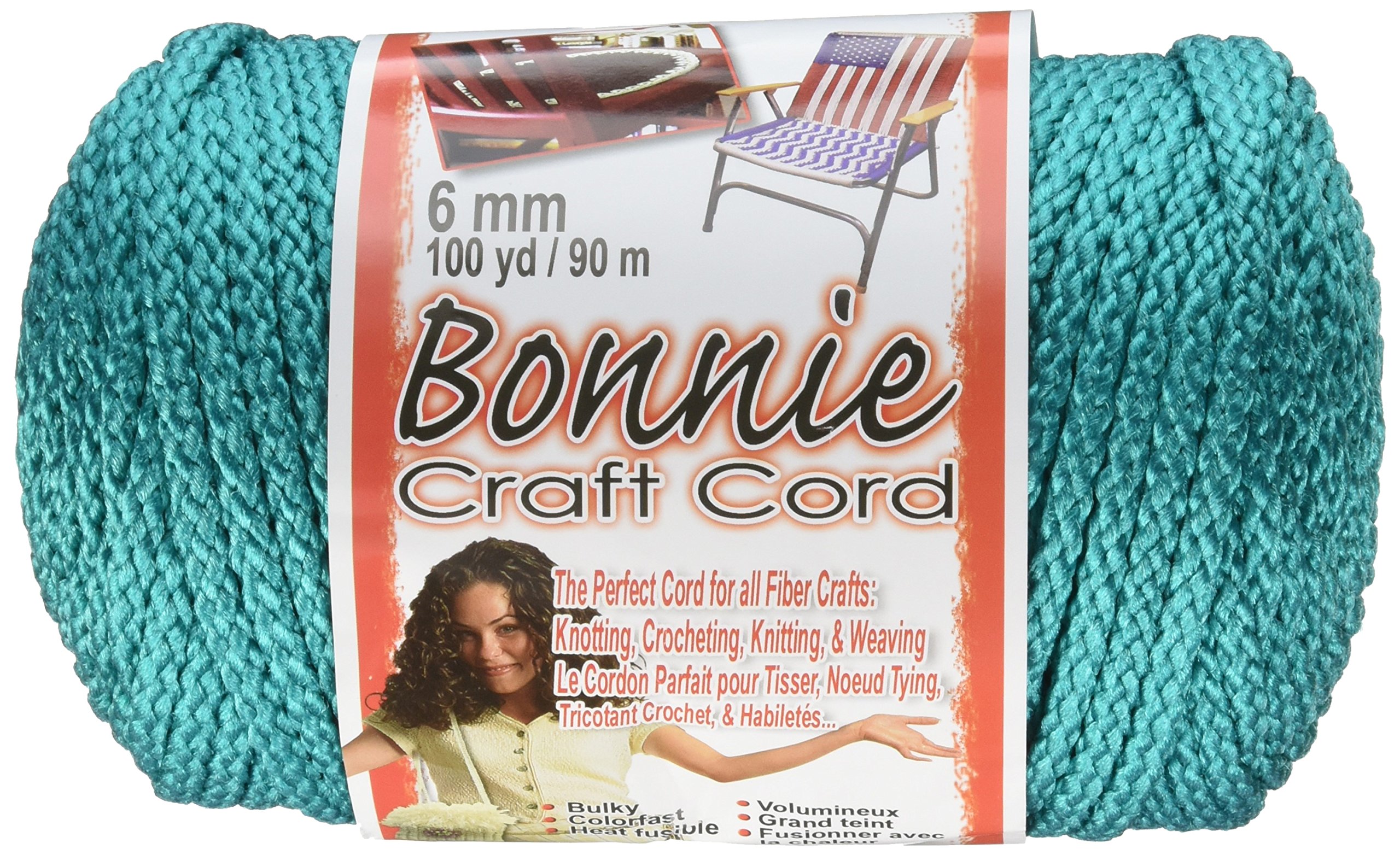 Pepperell polyolefin fiber Bonnie Macrame Craft Cord 6 mmx 100 yard-Turquoise