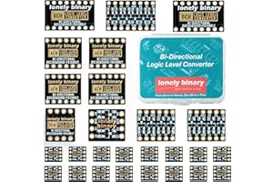 LONELY BINARY 27 Pcs Logic Level Converter Kit - Multi-Channel Bi-Directional 3.3V to 5V Shifter Modules 2/4/6 Channel Lead-Free Gold Edition Logic Level Shifter for Arduino Raspberry Pi ESP32