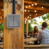 BG Electrical Outdoor Double Switch Nexus Storm 20A IP66 WP42 Grey view 6