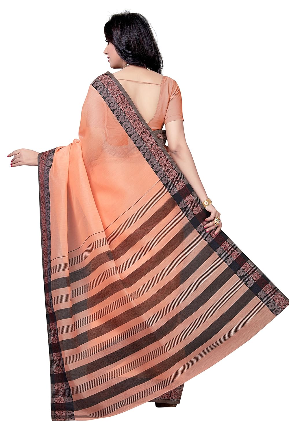 rani saahiba poly cotton solid saree