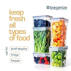 Storeganize Airtight Food Storage Containers With