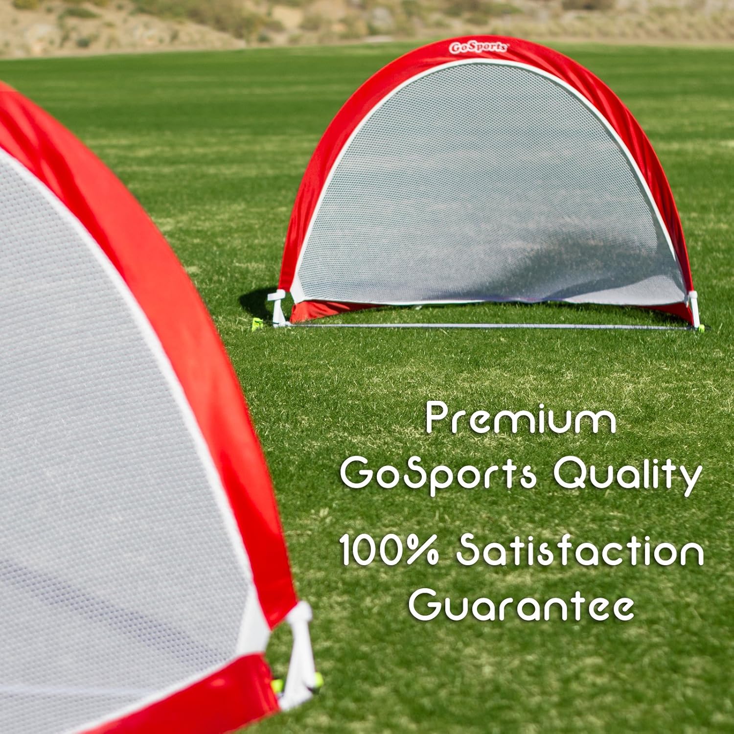 GoSports Portable Pop Up Soccer Goals for Backyard - Kids & Adults - Set of 2 Nets with Agility Training Cones and Carrying Case (Choose from 2.5', 4' and 6' Sizes) : Sports & Outdoors