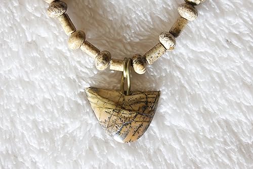 Amazon.com: Picture Jasper pendant necklace: Handmade