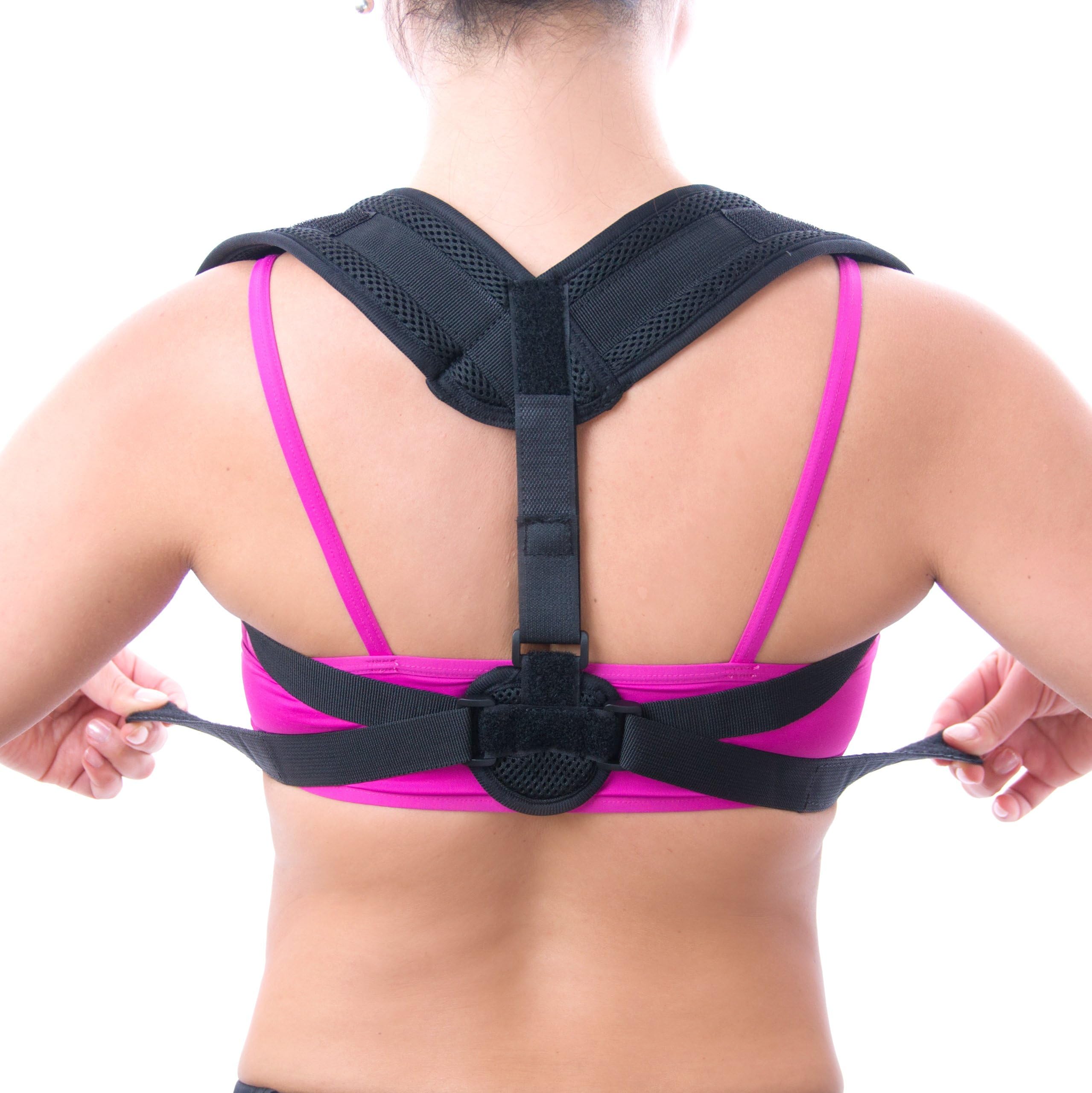 TruMod Perfect Posture Corrector - Stops Bad Posture, Rounded Shoulders - Clavicle Brace Improves Alignment with Back Pain Relief