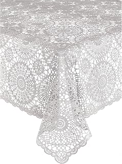 KERSTEN Outdoor-Tischdecke abwischbar wetterfest 'Crochet' (150 x 264cm, Grau)