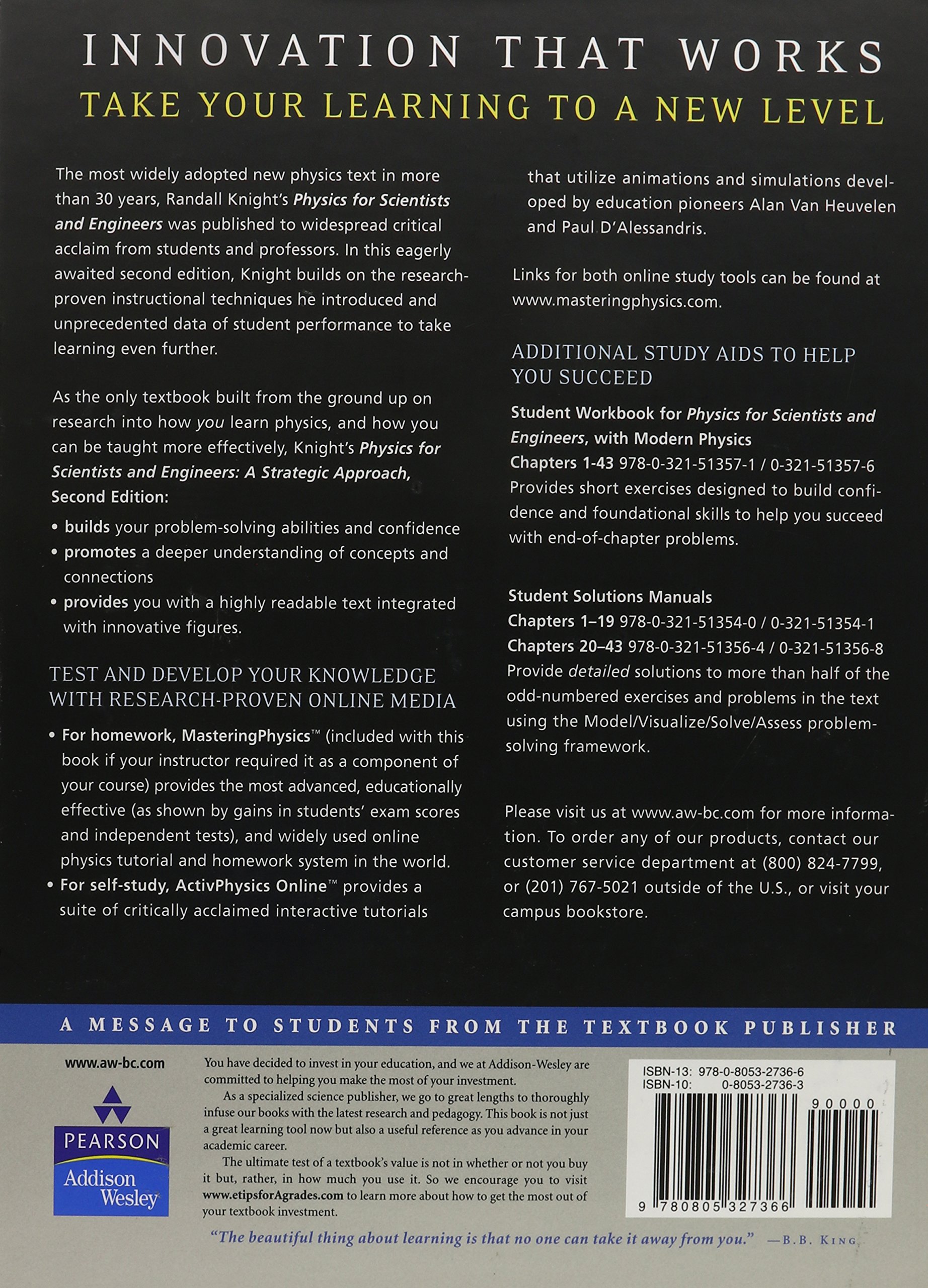 Get Ready for Physics & Physics for Scientists and Engineers: A Strategic  Approach with Modern