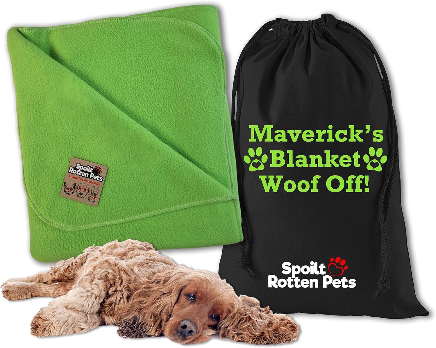 green dog blanket