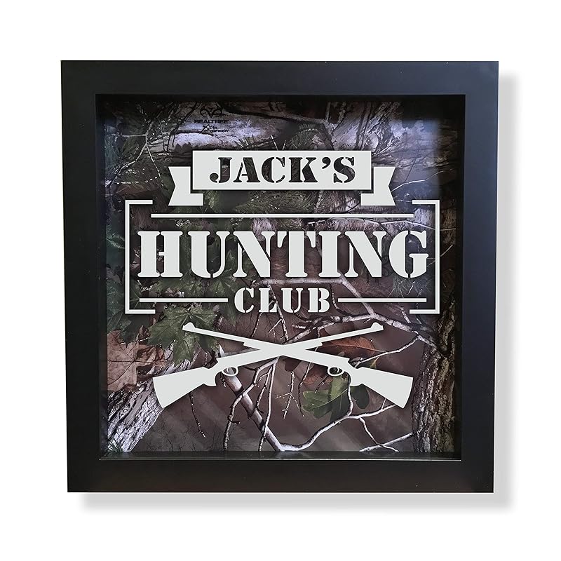 Personalized Hunter Themed Shadow Box, Custom Hunting Gift