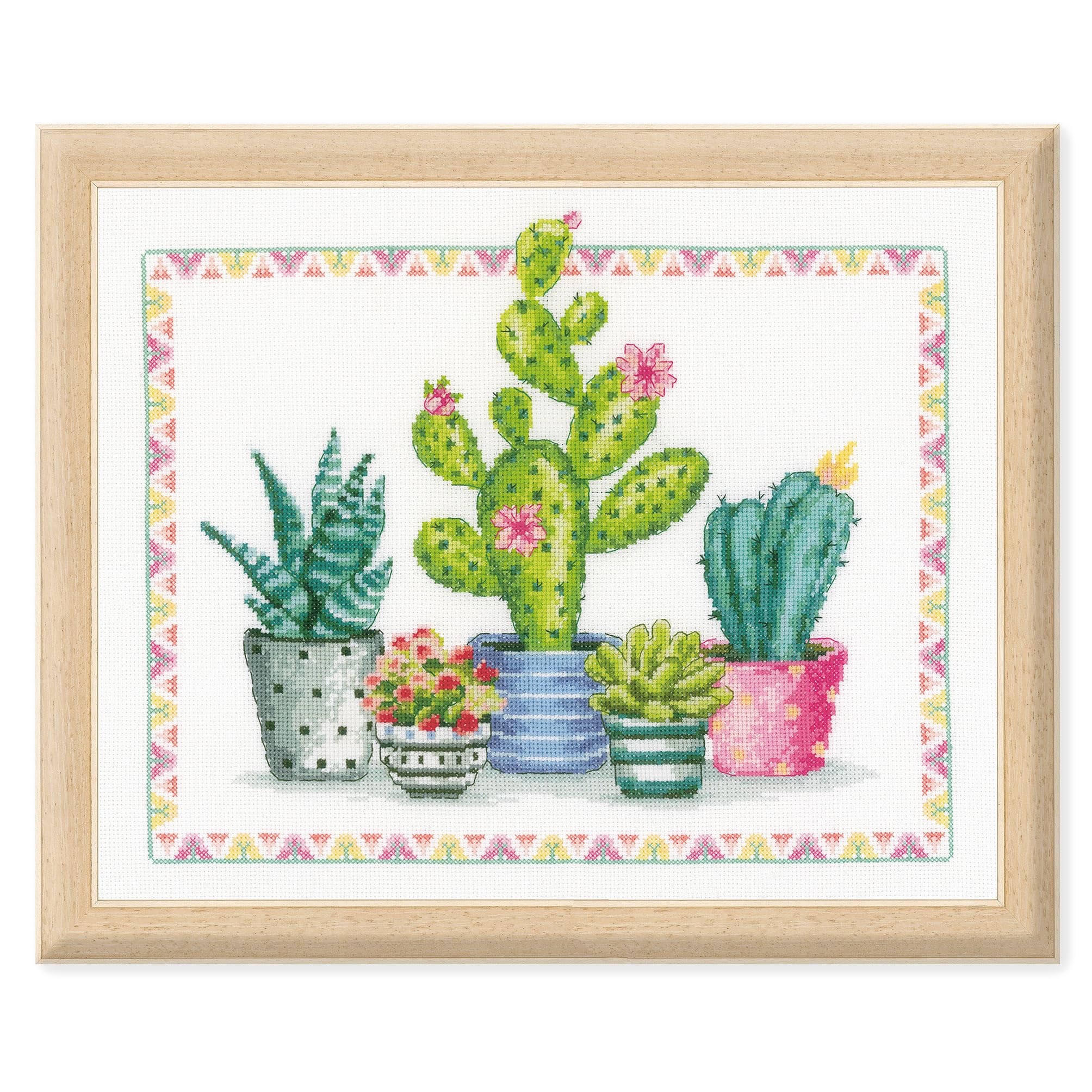 Vervaco PN-0174387 Plant Counted Embroidery Kit, Cotton, Multi-Colour, Approx. 36 x 30 cm / 14.4" x 12"