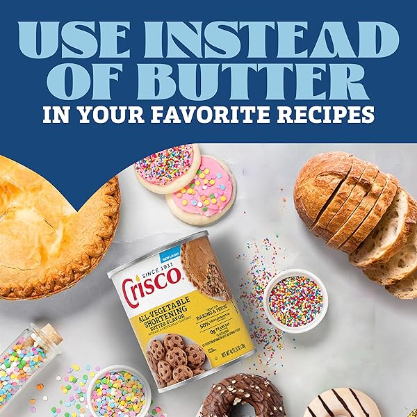CRISCO BUTTER FLAVOR ALL-VEGETABLE SHORTENING, 48 OUNCE
