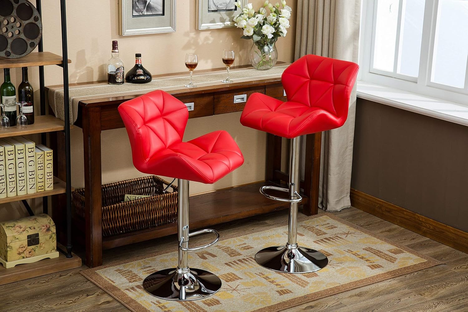 Best adjustable bar stool red
