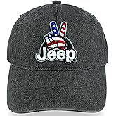 Jeep Wave USA Baseball Cap Wave Embroidered Patch Hat | Adjustable | Officially Licensed