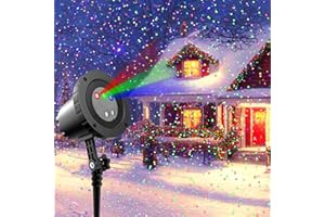 Christmas Laser Lights Projector Outdoor, AIRIVO 3 Color Motion Firefly Lights Projector, Moving Red, Green and Blue Star Light Waterproof with Remote Control for Garden,Home, Landscape