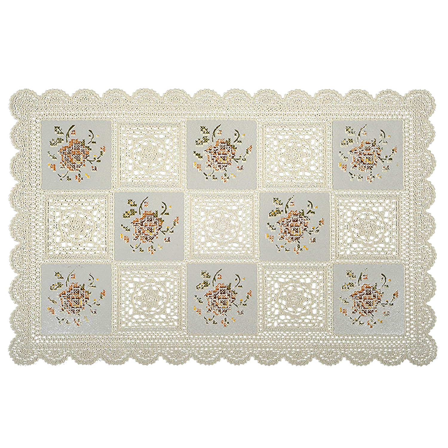 Best Woven Vinyl Table Mats 12X18 Inches Set Of 4 White