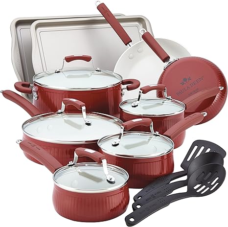 Colección de Paula Deen Savannah antiadherente de aluminio batería de