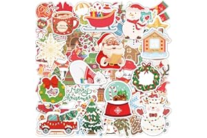 RICCIOOFY Stocking Stuffers - 100 PCS Christmas Stickers | Kids Christmas Gifts Games Crafts for Grandkids- Stocking Stuffers for Kids- Xmas Decorations Activities Party Favors Supplies