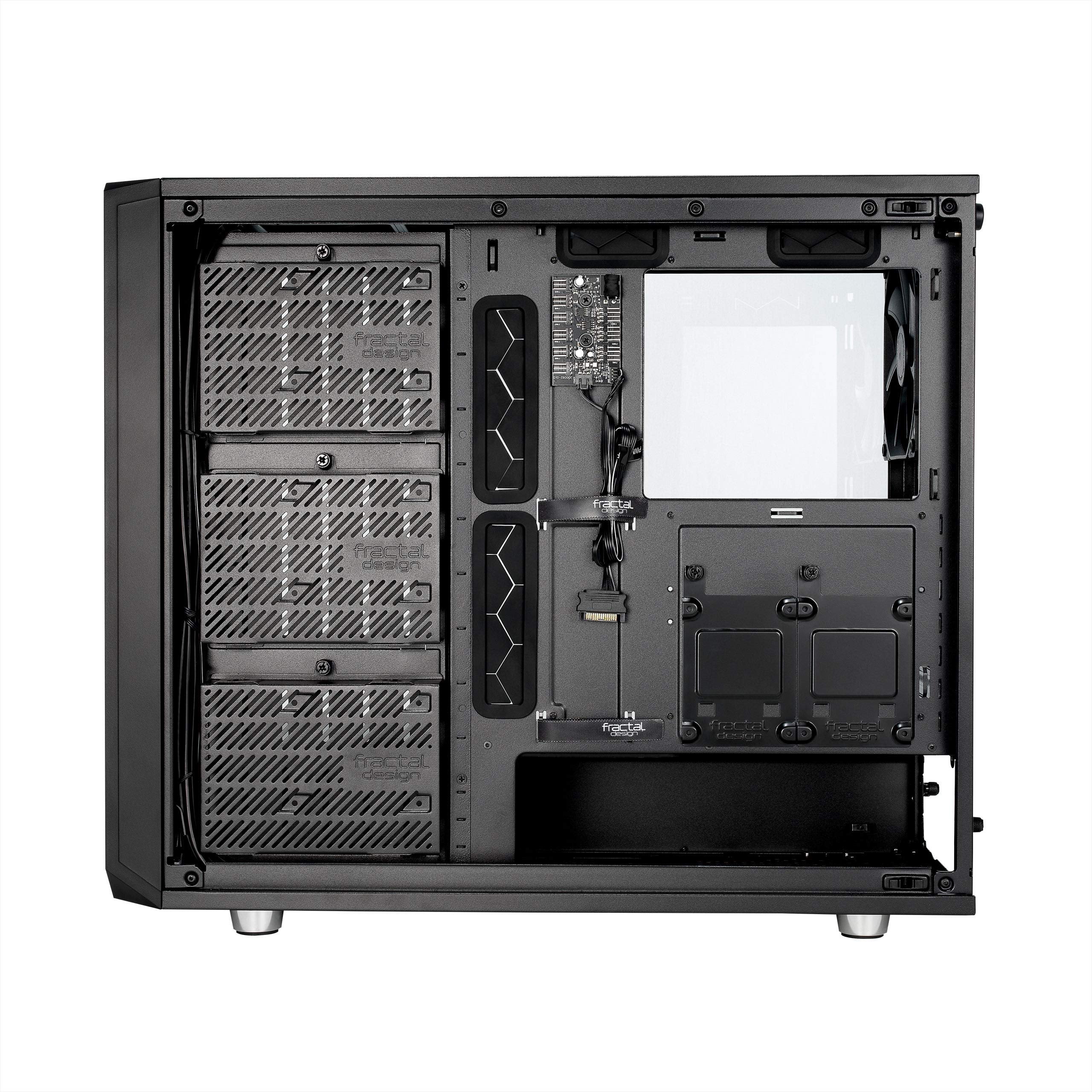 Fractal Design Meshify S2- Mid Tower Computer Case- Airflow/Performance- 3X Silent Fans and Nexus Hub Included- PSU Shroud- Modular Interior- Water-Cooling Ready- USB Type C- Black Tempered Glass