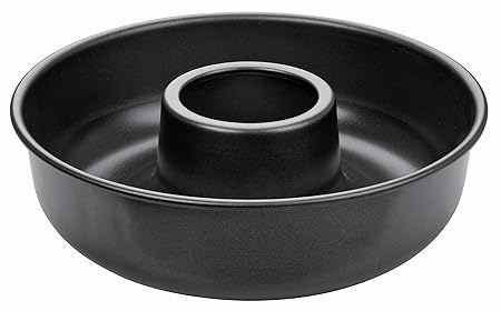 Zenker Kranzform ø 28 cm aus der Serie Pure, runde Backform für leckere Kuchen, Frankfurter Kranz (Farbe: schwarz), Menge: 1 