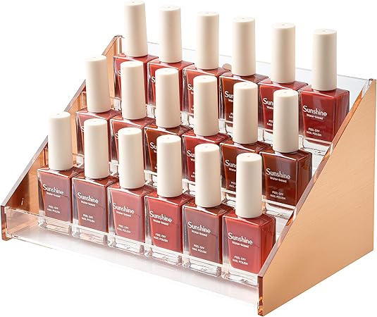 Amazon Moosy Life Ml34 エッセンシャル オイル マニキュア 収納 ピンクゴールド 月光シリーズ アクリル製 Moosy Life エッセンシャルオイル