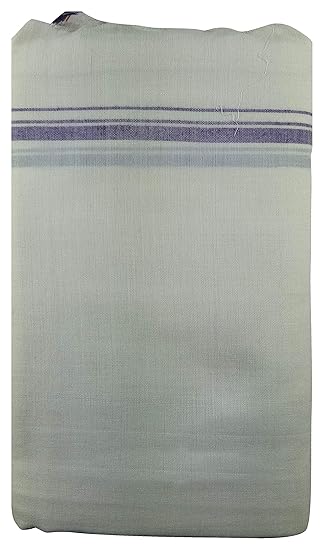 Bhagabati Wcs Khordha Traditional Handloom Men's Cotton Dhoti (White)