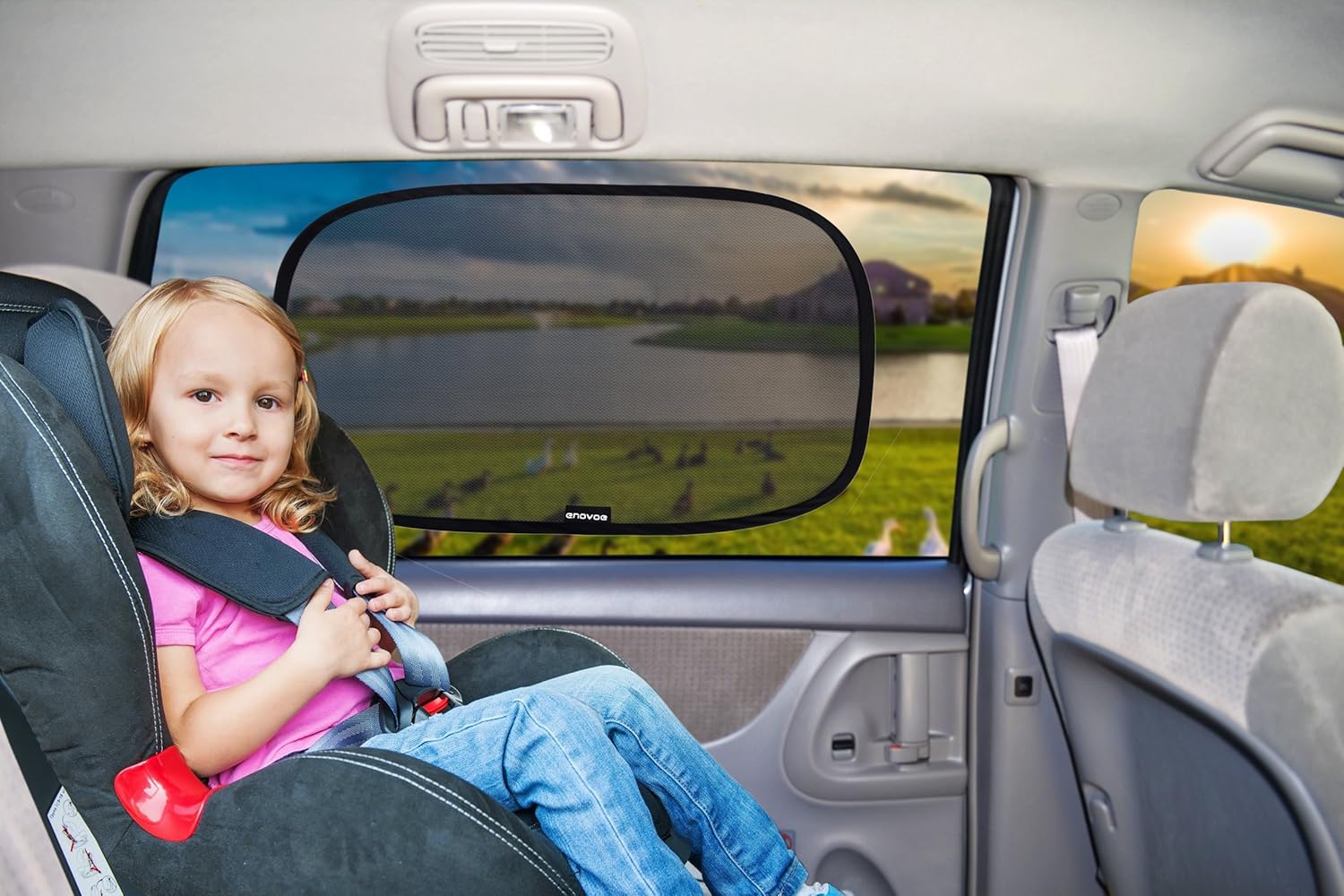 数量限定 特売 Enovoe 車の窓用サンシェード Xi くっつくタイプ 日よけ 車の窓用 太陽 まぶしさ 紫外線からお子様を保護 赤ちゃん用 サイドウィンドウ用 車の日よけ B01mcs6voe 開店祝い Imagineering Co Th