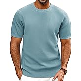 PJ PAUL JONES Mens T-Shirts Knit Short Sleeve Crewneck Shirt Casual Textured Pullover Tees