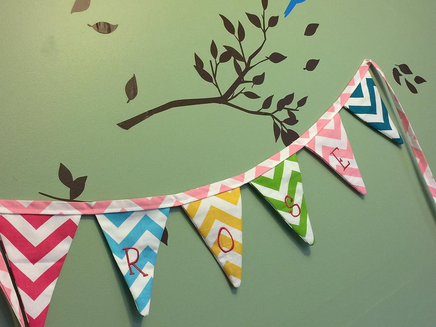 Personalized Wall Hanging Baby Nursery Banner Flag Pennant