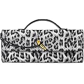 Joryin Woven Purse for Women Evening Clutch Woven Leather & Suede Handbags Crossbody Bag Suede Purse Formal Evening Bag