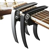 Nordic Essentials Guitar Capo for Electric &amp; Acoustic 6 String, 2 Pack | Fits Acoustic, Electric, 6 and 12 String Guitars Plus Banjo &ndash; Reliable Trigger Capo with Quick One-Hand Adjustment