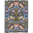 Pure Country Weavers William Morris Hyacinth Mint Blanket - Arts & Crafts - Gift Tapestry Throw Woven from Cotton - Made in the USA (72x54
