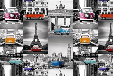 City Journey Vw Camper Van Official Licensed Volkswagen Fabric