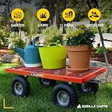 Gorilla Carts Steel Utility Cart 800 lb Capacity Heavy-Duty Red view 7