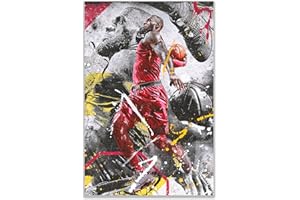 bzcpc Basketball Stars James Harden Stephen Curry LeBron James Poster Canvas Art Bedroom Wall Decor Kids Room Decor Inspirational Gift (LeBron James)