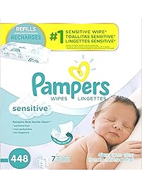 Pampers Sensitive Water Baby Wipes 7X Refill Packs, 448 Count