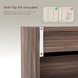 Vida Designs Walnut & Black Shoe Cabinet with 3 Pull-Down Drawers view 7